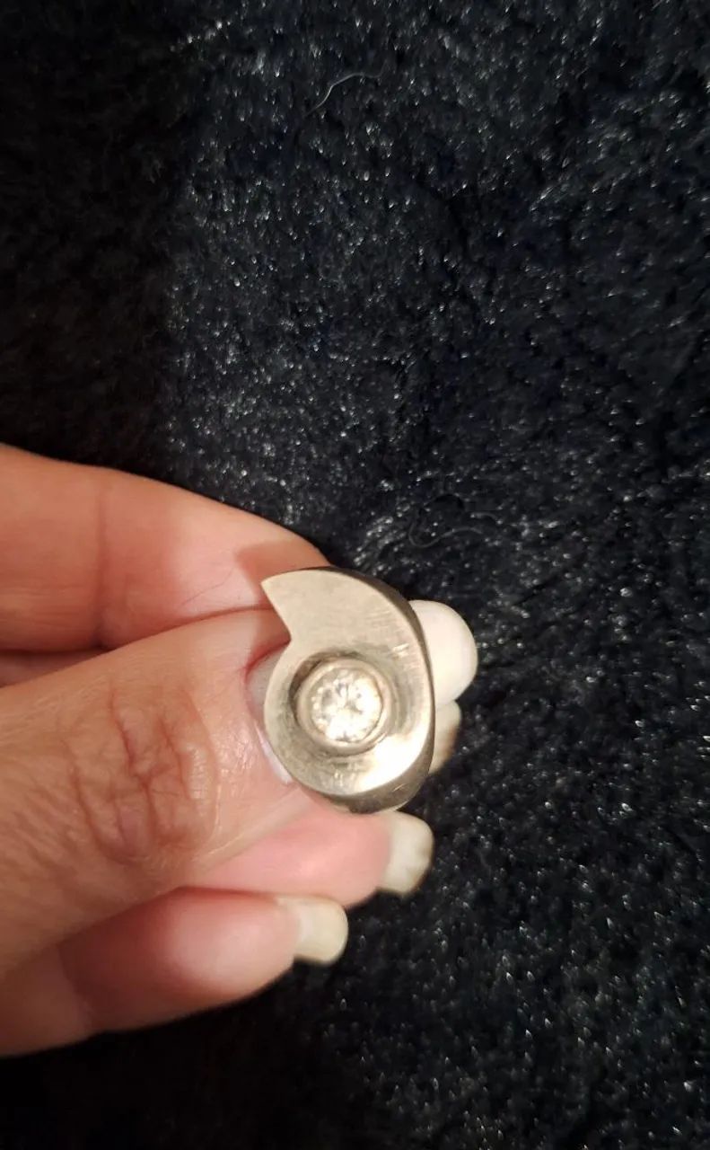 Anel em prata legítima com zirconia - Foto 5