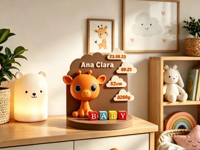 placa de nascimento personalizada