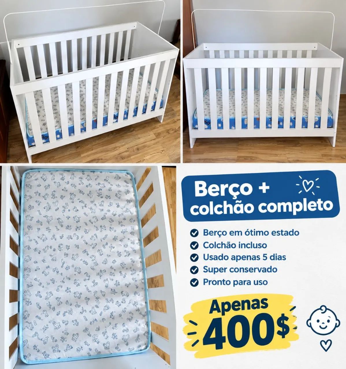 Berço novo por 350$  - Foto 4