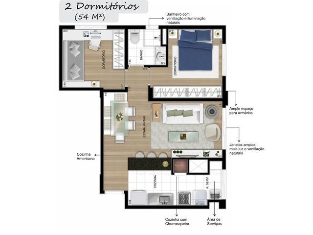 Apt 2 dorm New Life Ipiranga - Foto 4