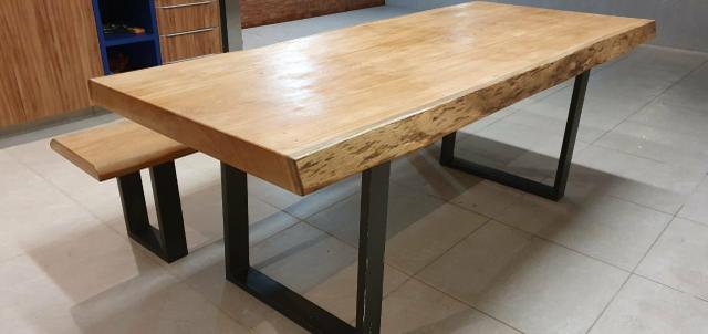 Luxo Mesa Rustica Com 2 Bancos De Madeira Moveis Ibirite 690802752 Olx
