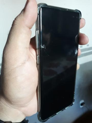 S10 plus azul tela quebrada