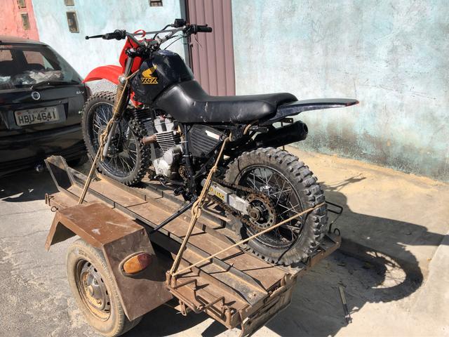Moto de trilha xlx com motor de xre 300 + carrentinha - Foto 6