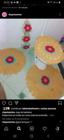 Jogo de banheiro em croche