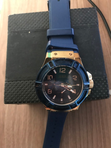 Relógio Guess Rosê/azul W0247g3