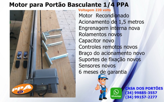 Motor para portão eletrônico basculante PPA - Foto 3