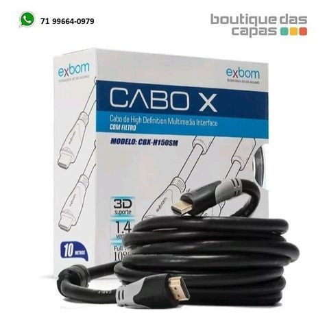 Cabo Hdmi x hdmi 10 Metros 1.4 Full Hd 3d Exbom