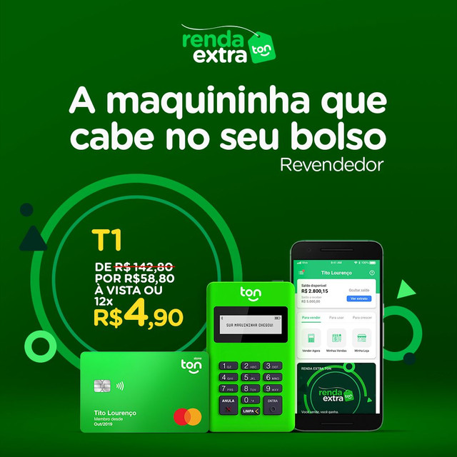Vem Escolher Sua Máquininha se liga no Ton