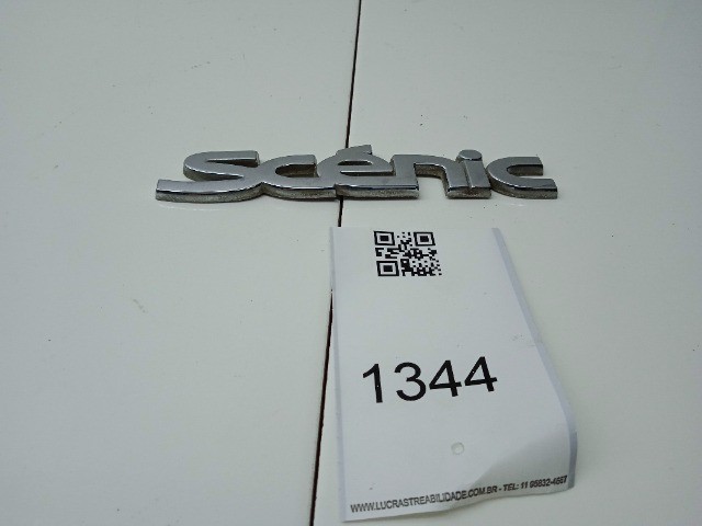 1344 Logotipo Emblema Renault Scenic cromado Porta Original - Foto 4