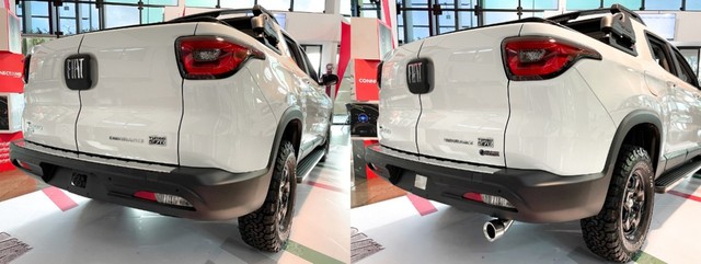 Ponteira de escapamento da Fiat Toro