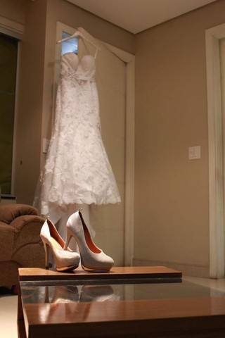 Vestido noiva sereia todo em renda - Foto 4