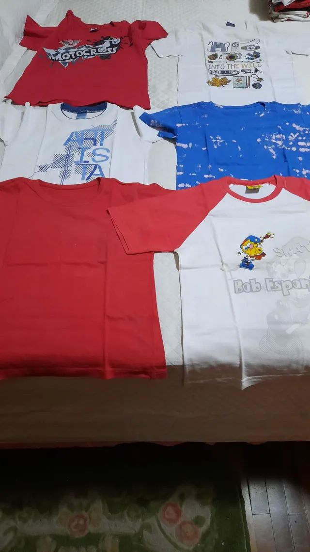 Camisetas tam.10, seminovas. 12,00 cada - Foto 5
