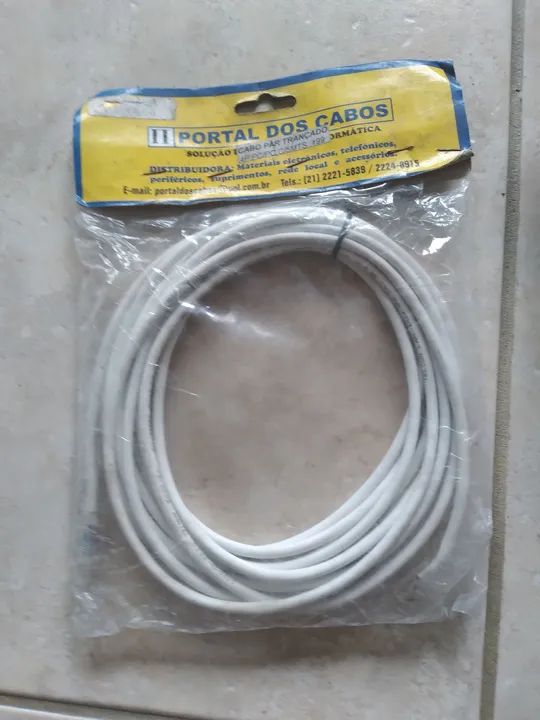 Cabo de Telefone Par Trançado - 5 Metros - Foto 3