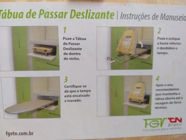 Tábua de Passar Deslizante Dobrável (Taubaté) - Foto 6