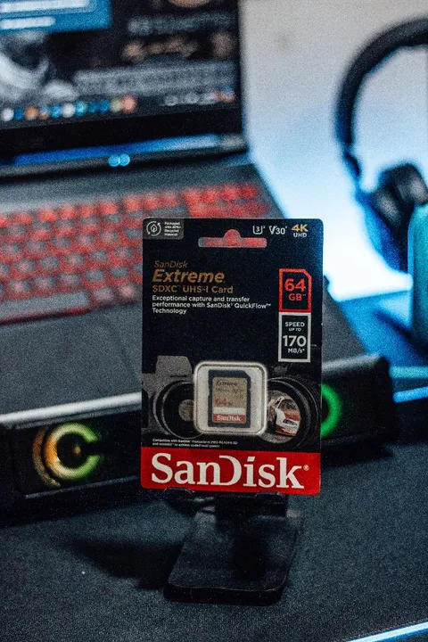 Cartão de Memória Sandisk Extreme 64GB SDXC UHS-I - V30 4K UHD