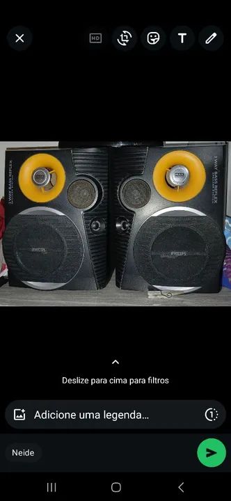 Par de Caixas de Som Philips 3 Way Bass Reflex