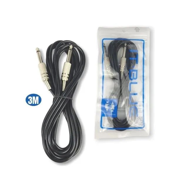 Cabo P10 x P10 3 Metros Guitarra Violão Baixo Teclado - Foto 4