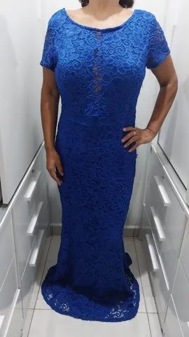 Vestido Formatura Azul Plus Size - Foto 5