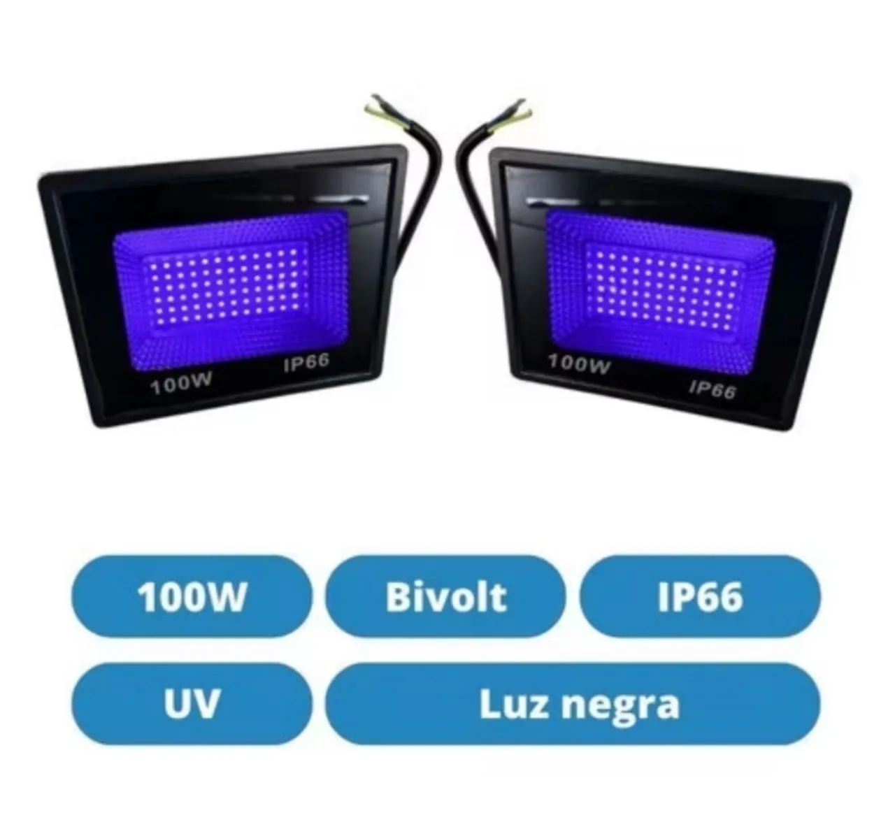 Refletor Minia Festasdj 100w Luz Negra Efeito Neon Bivolt - Foto 3