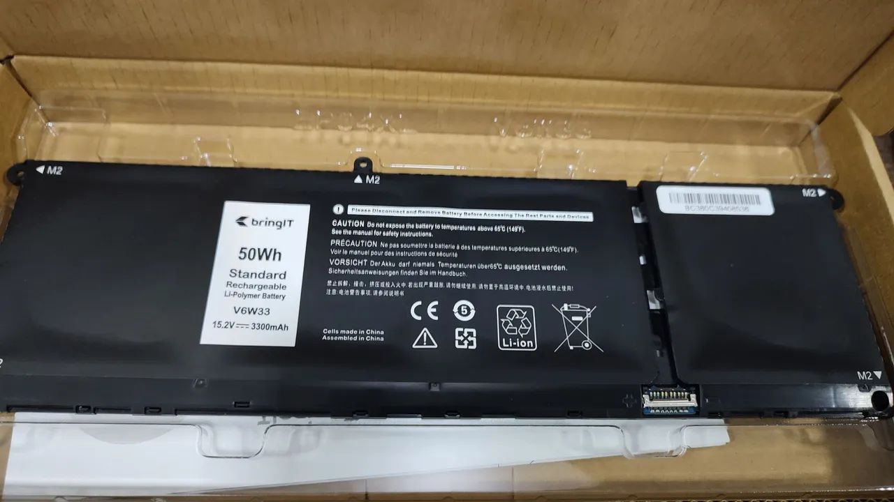 Bateria V6W33 e YRDD6 compatíveis para Notebooks Dell - Foto 2