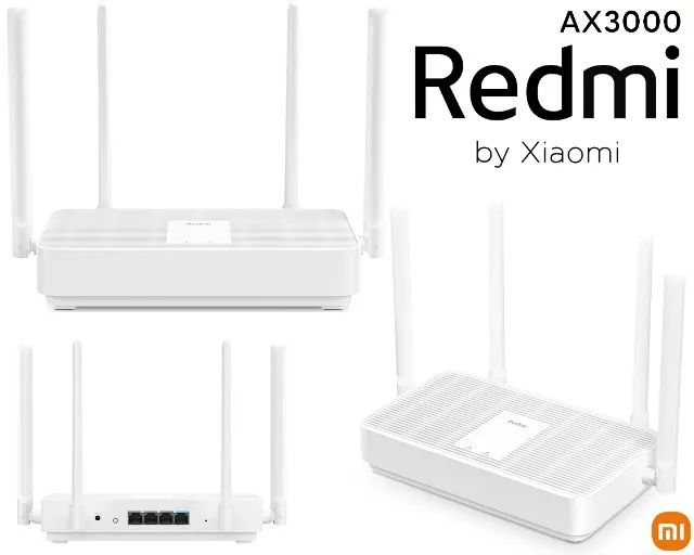 Xiaomi Redmi Router AX3000 WiFi 6 Gigabit Mesh, Dual-Core 4 Antenas