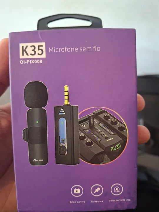 Microfone Sem Fio K35 OI-PIX009 - Novo - Foto 6