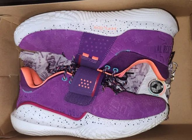 Tênis De Basquete Under Armour Flow Black History Month Roxo 43 BR - Foto 4