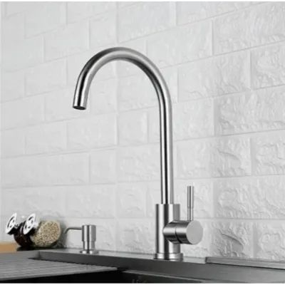 Torneira Monocomando Banheiro/Cozinha/Misturador Escovada Elegante Prateada  - Foto 3