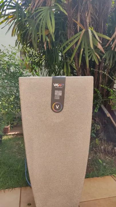 Vaso Vasart Malta Vaso de Flores Trapezio, Granito Pedra, 40x90cm - Foto 6