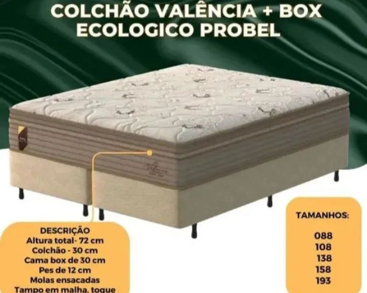 Cama box Probel super king molas ensacadas 