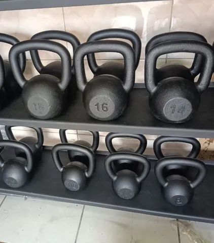 Kettlebell pintado peso academia 