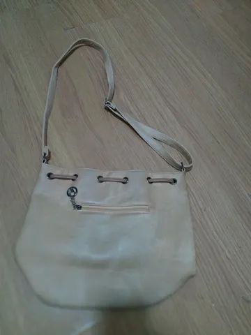 Bolsa couro bege - Foto 3