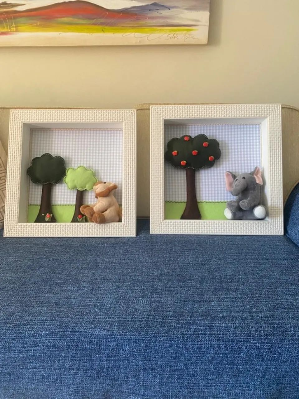 Dois quadros com tema - floresta