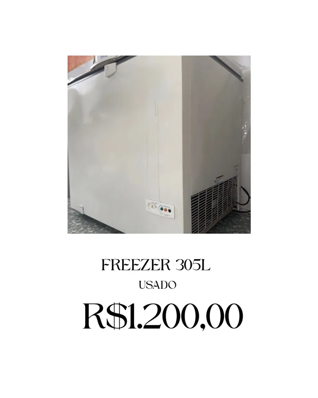 Freezer 305L - Ideal para Comércios