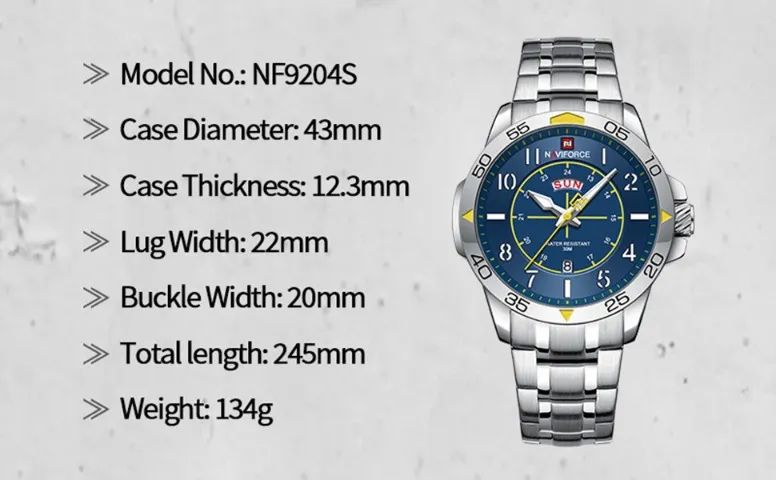 Relogio Masculino Naviforce Platinum Silver Blue Original - Foto 4
