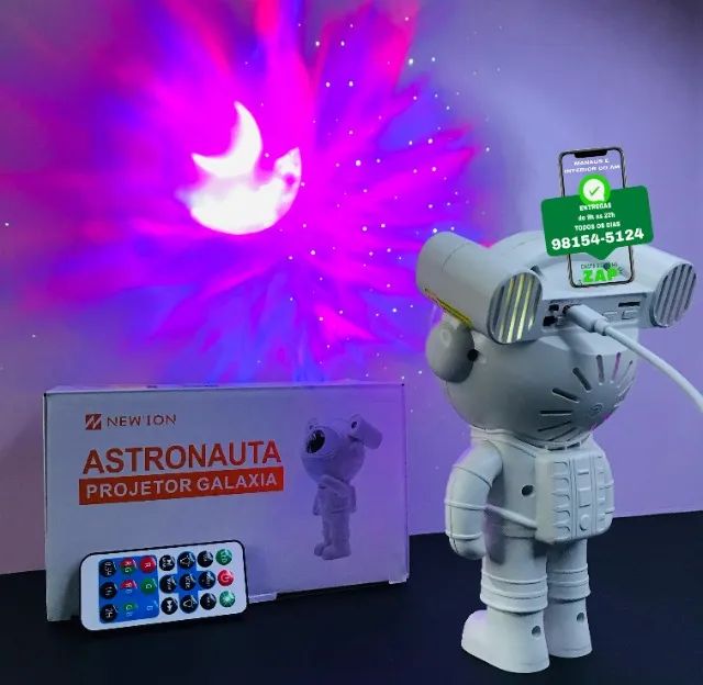 Projetor de Galáxias e Estrelas - Astronauta (Novo, Faço Entrega)