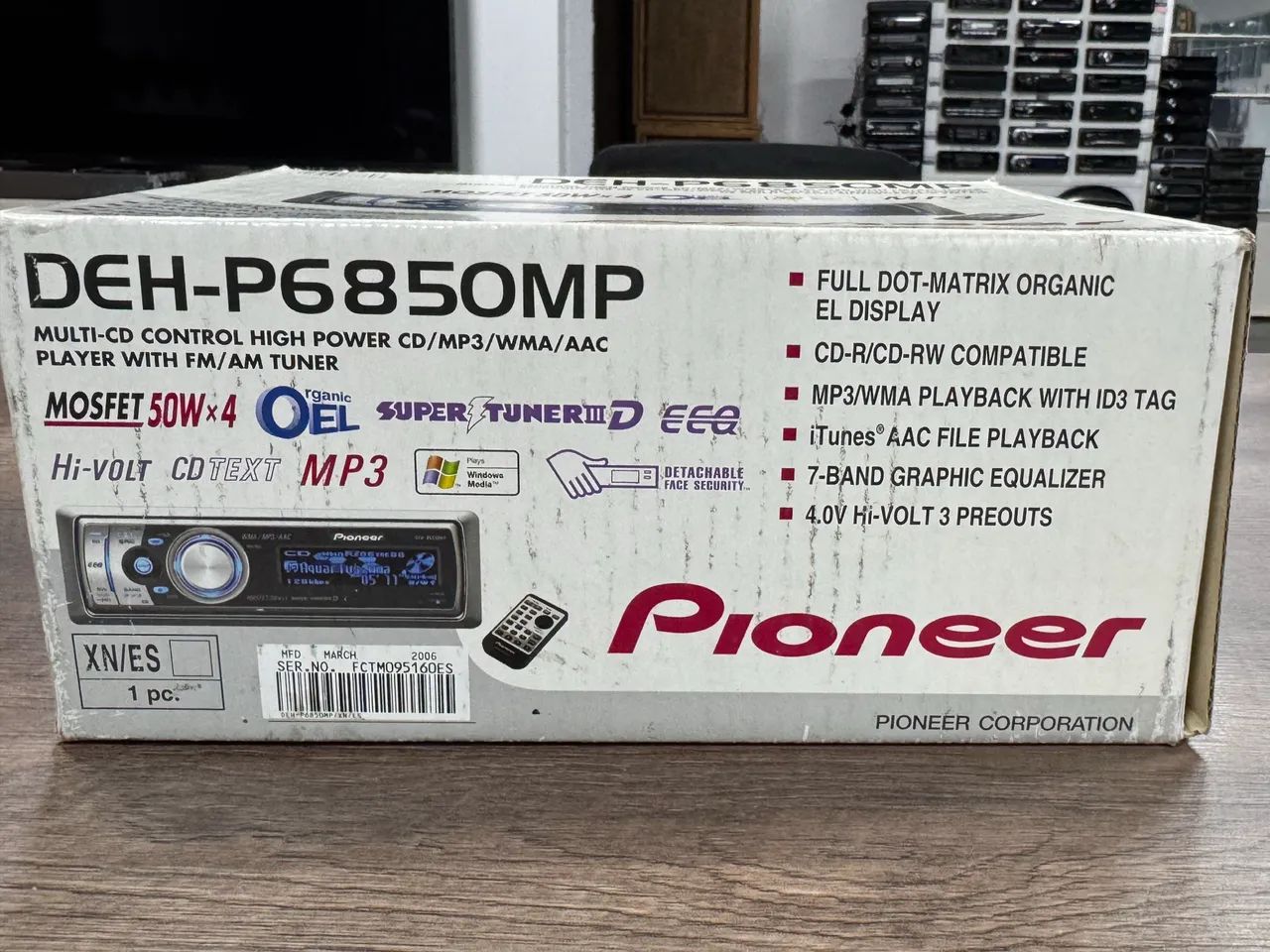 Cd rádio pioneer deh_p6850mp novo zero vários gráficos - Peças