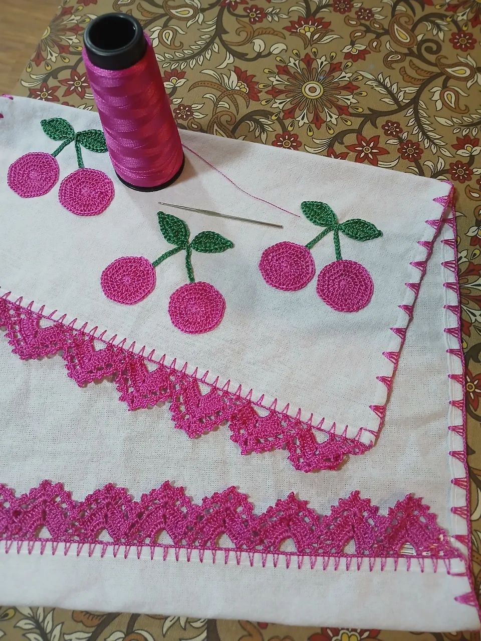 Pano Prato CROCHÊ branco 45×71cm