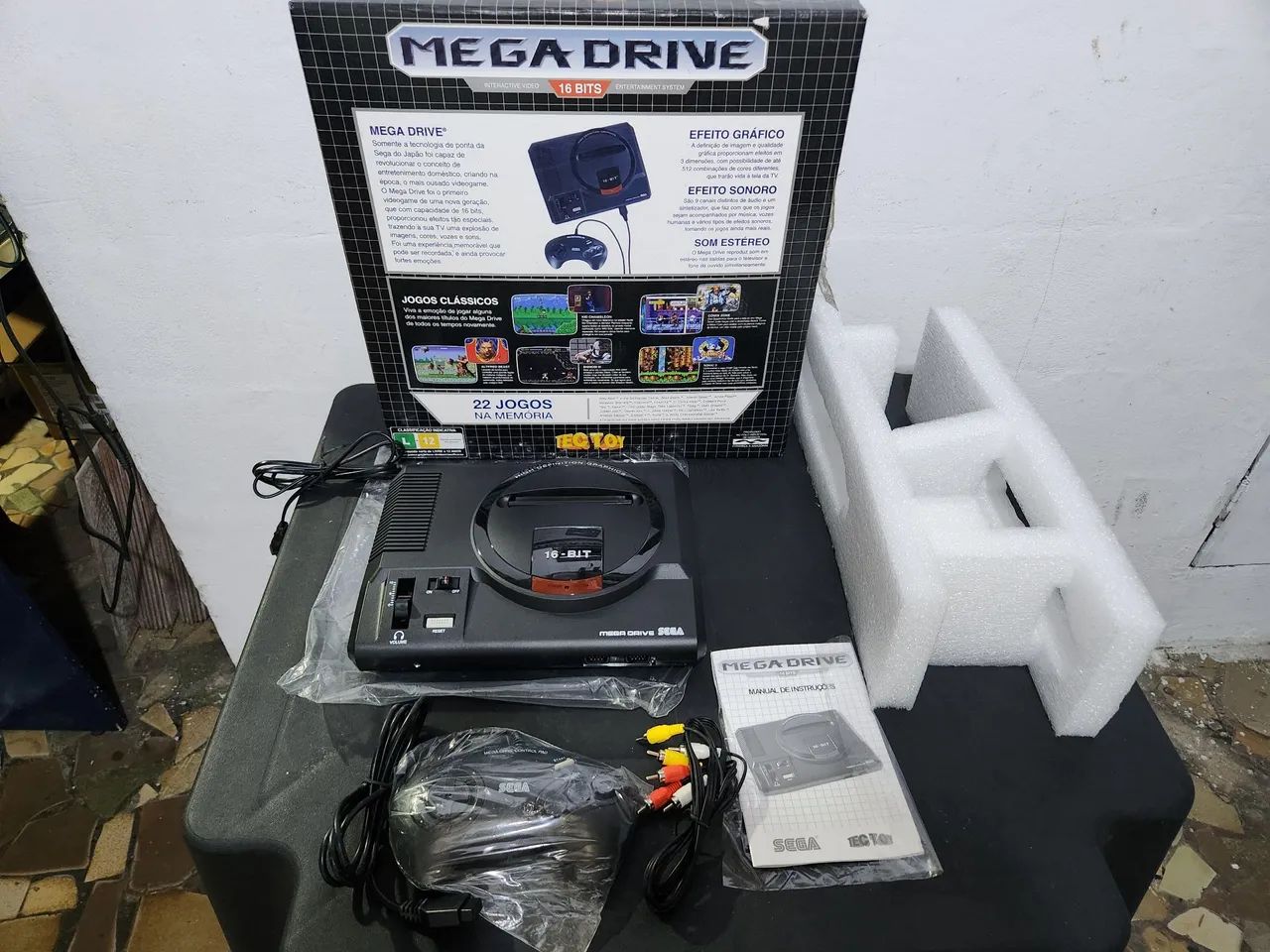 Mega Drive Tectoy 2017 NOVO CAIXA CABOS MANUAL - Foto 2