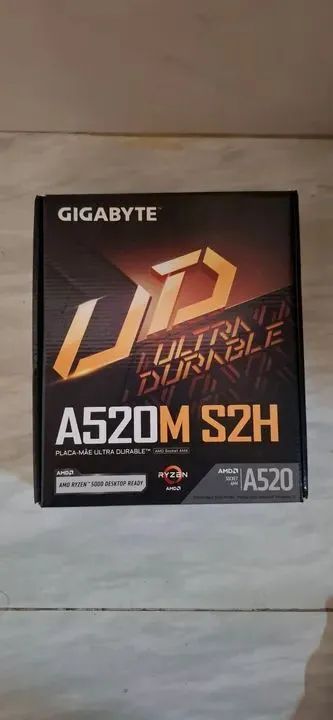 Placa Mae Gigabyte A520M S2H DDR4 Socket AM4 Chipset AMD A520, A520M-S2H - Foto 2