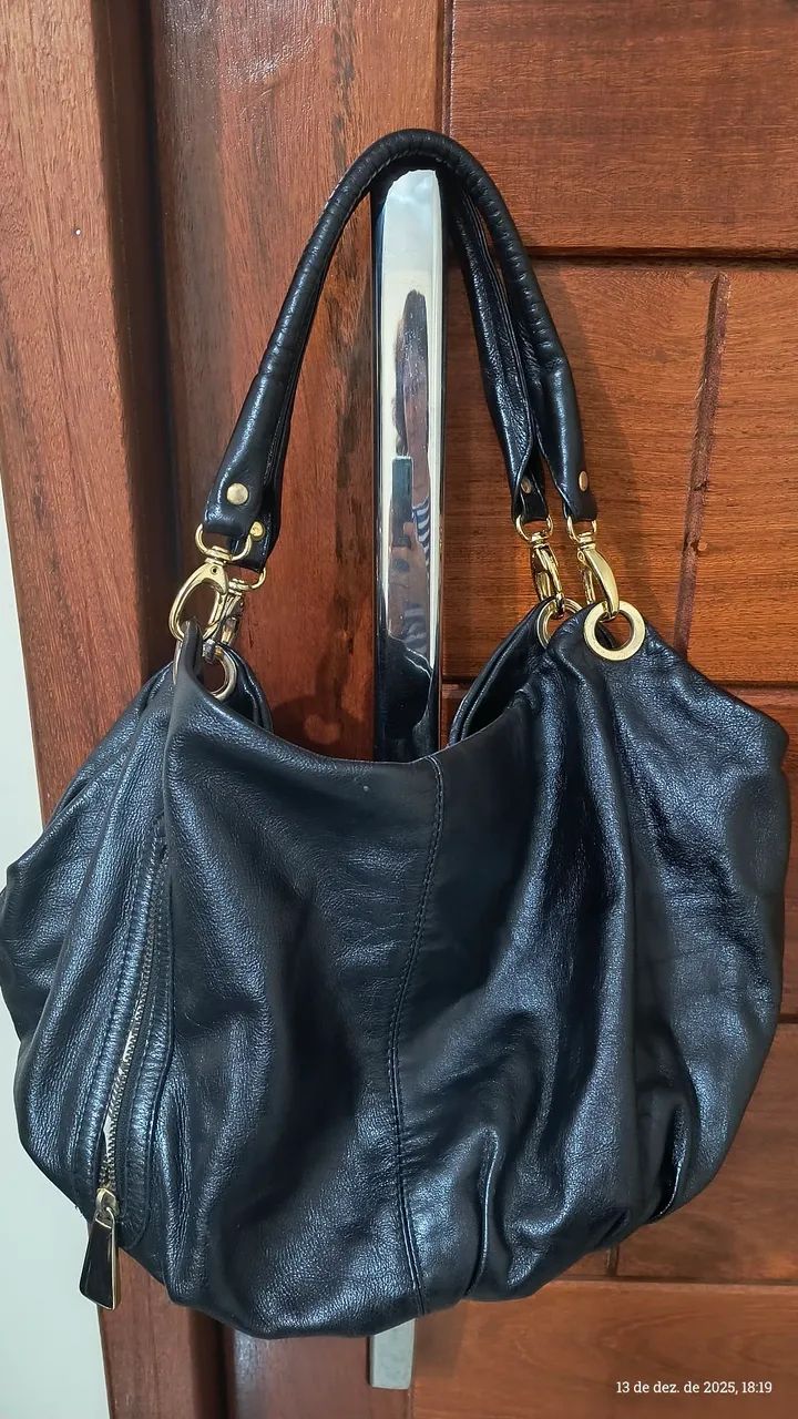 Bolsa Saco Couro legítimo 