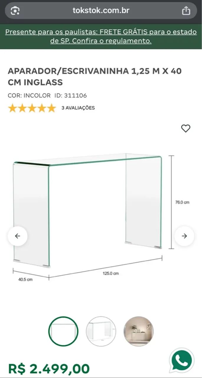 Bifê de Vidro inteiriço alto padrão - Foto 6