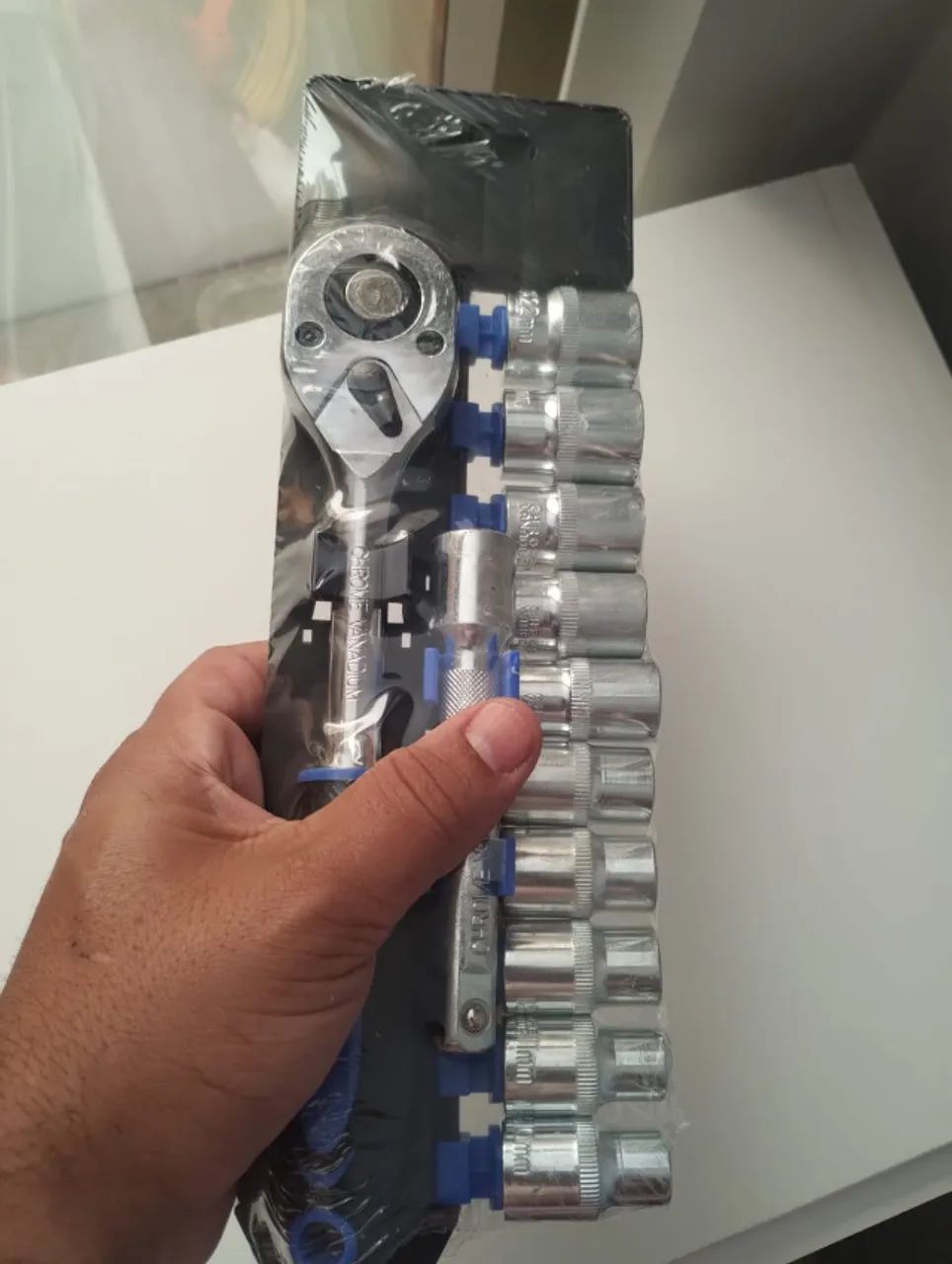 Mestre da Manutenção: Kit Chaves Catraca Sextavado 1/2 com 12 Peças + Extensão - Foto 2
