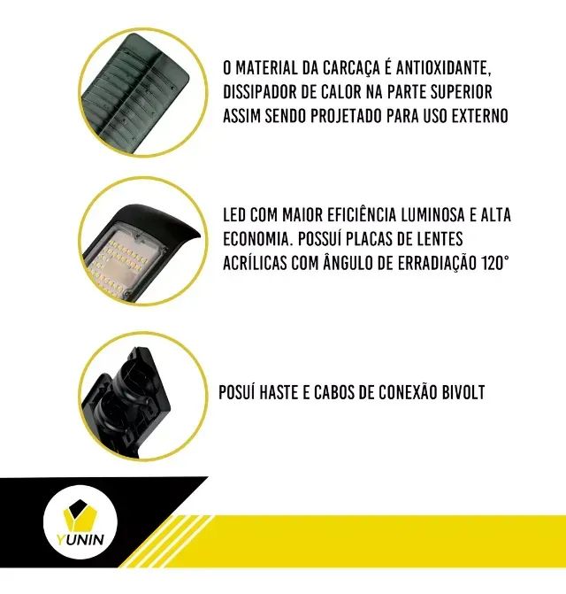 Kit 2 Luminária Led Para Poste 200w Iluminação Pública - Foto 5
