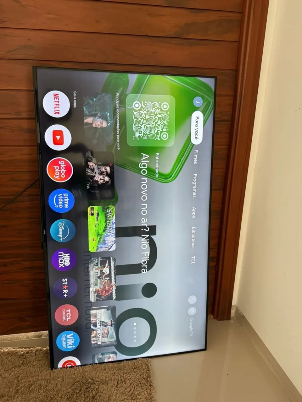 TV TCL 55 polegadas 4K AndroidTV Completa! Com Suporte de parede novo! TV COM GARANTIA