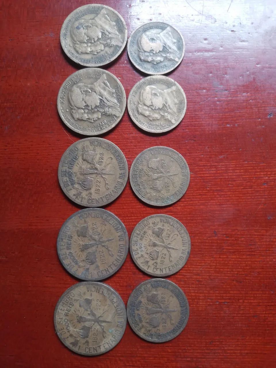 Kit com 10 moedas - 5 de 1000 Reis, 5 de 500 Reis de 1922 - Foto 4