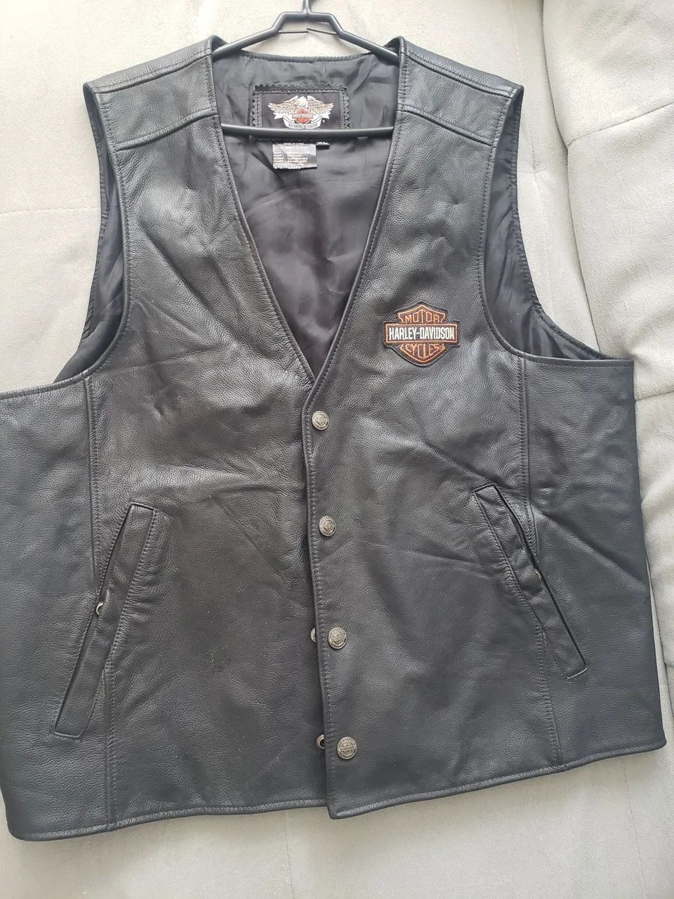 Colete de Couro Harley Davidson