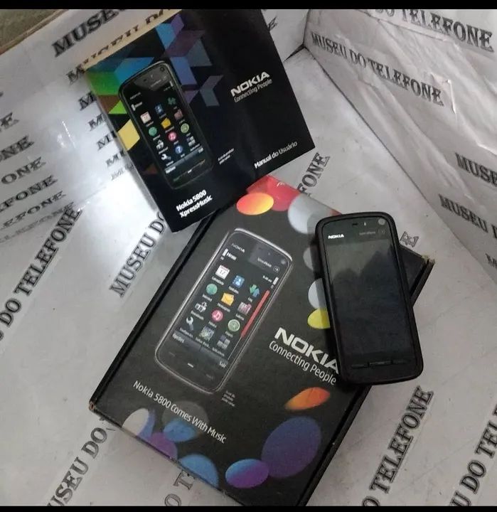 Nokia 5800 flash duplo CANETA celular antigo RELIQUIA na caixa  - Foto 2