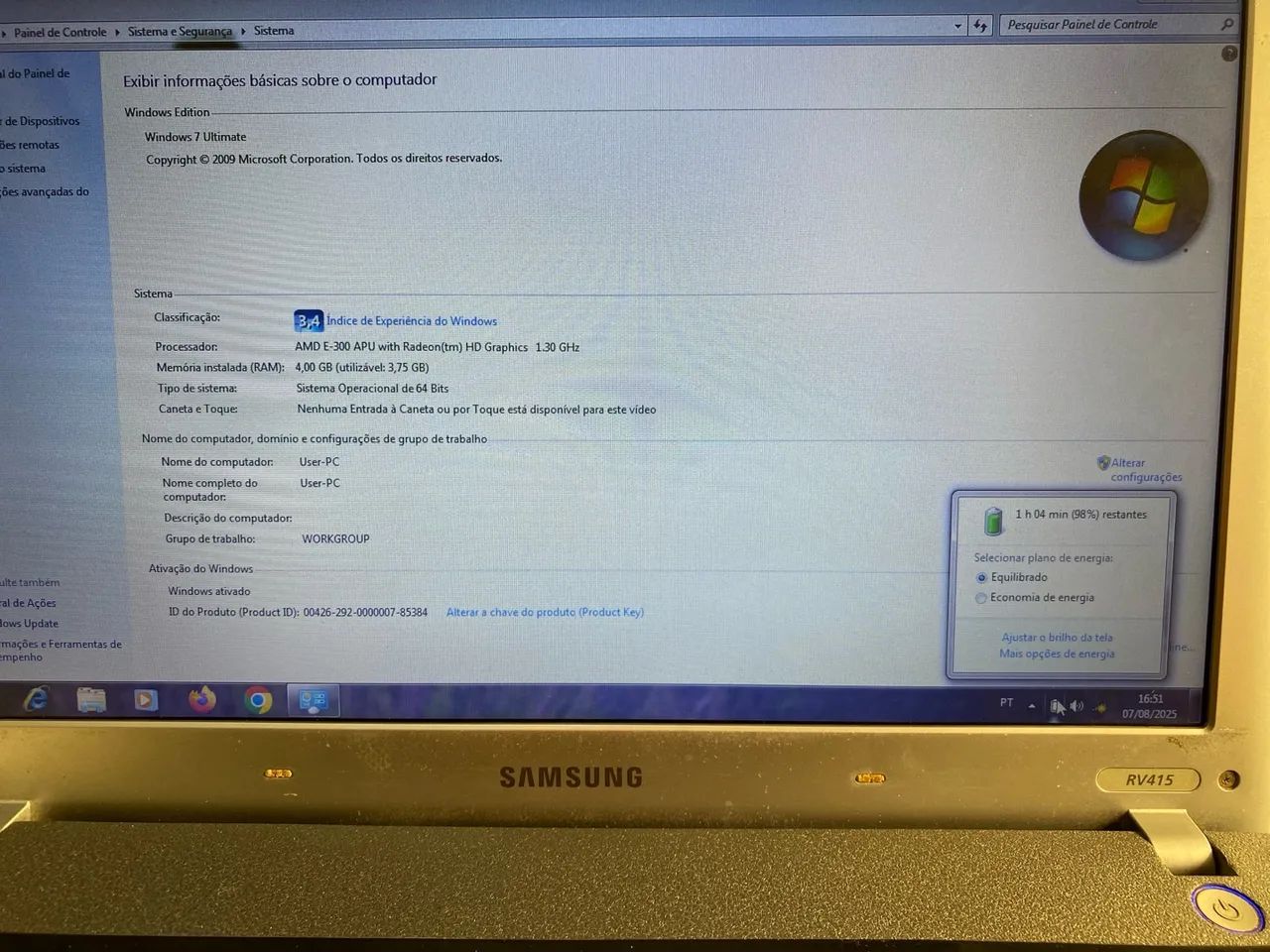 Notebook Samsung RV415 / novíssimo e com garantia  - Foto 3