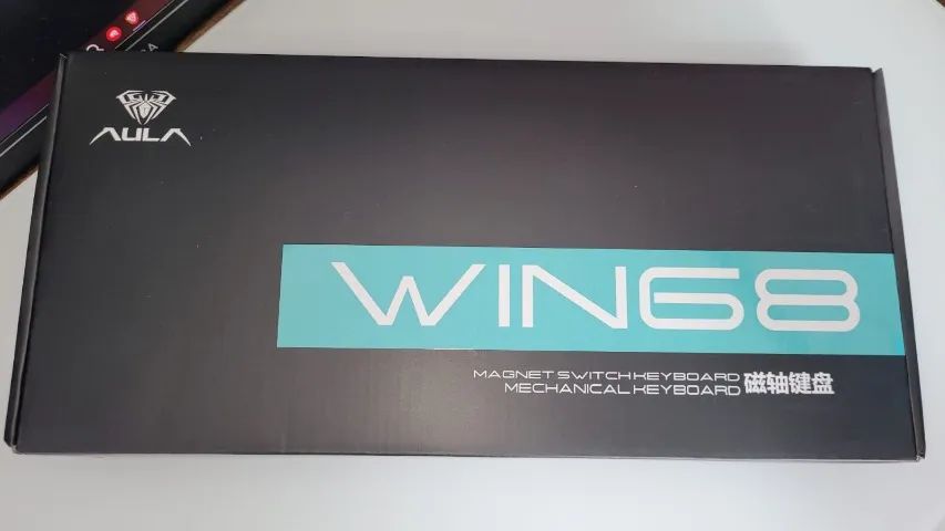 Teclado Magnético Aula Win68 MAX Branco e Azul (NOVO)